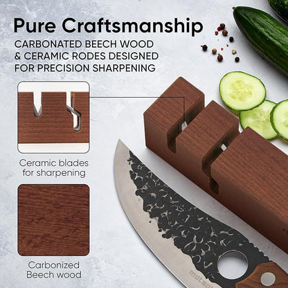 Matsato Knife Sharpener – Chef & Pocket Knife Sharpener, Knives Blade Sharpening, Kitchen Gift for Men & Women, Afilador de Cuchillos, 7.09" x 1.97" - Image 4
