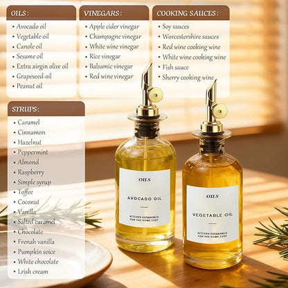 350 ML Premium Olive Oil Dispenser Bottles for Kitchen with Pourer, Elegant Olive Oil Bottle, Sprayer for Cooking, Vinegar Dispenser Bottle Set of 2,Home Oil Container As Gift (M) - Image 4