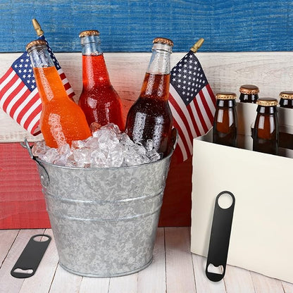 30 Pcs Flat Bottle Opener 7 Inch Black Stainless Steel Beer bottle Openers Heavy Duty Bar Blade Solid Bottle Cap Opener Funny Bartender Bottle Opener for Kitchen Restaurant Party Supplies - Image 7