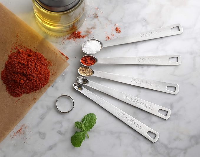 New Star Foodservice 42924 Stainless Steel Measuring Spoons Set, Mini - Image 7