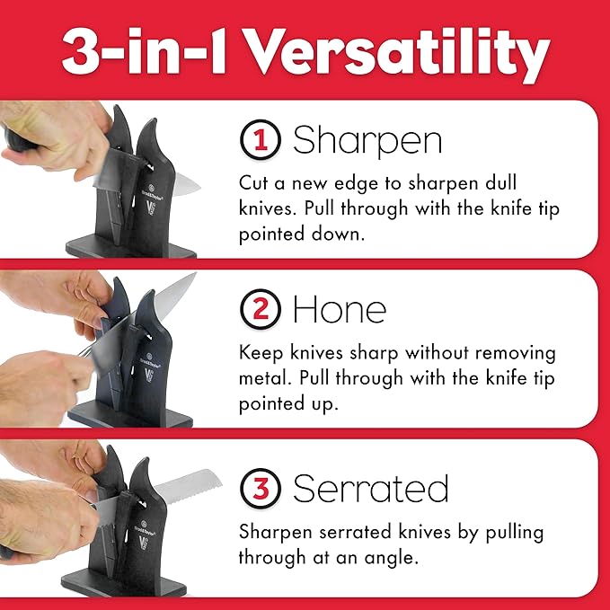 Brod & Taylor VG2 Classic Knife Sharpener | 3-Action Tungsten Carbide (Nylon) - Image 3