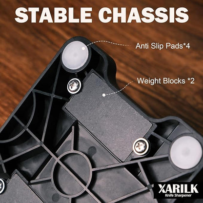 Portable Folding Knife Sharpener XAR-FS1, Adjustable Angle Sharpening System with 240#, 400#, 800#, 2000# Diamond Stone Set for Pocket, Hunting, Kitchen & Serrated Knives - Image 7
