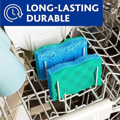 O-Cedar Scrunge Non-Scratch Scrub Sponge Multi-Use,All-Purpose,Odor-Resistant,Scrubbing Sponge Safely Cleans All Hard Surfaces in Kitchen and Bathroom,6 Count (Pack of 2) - Image 5