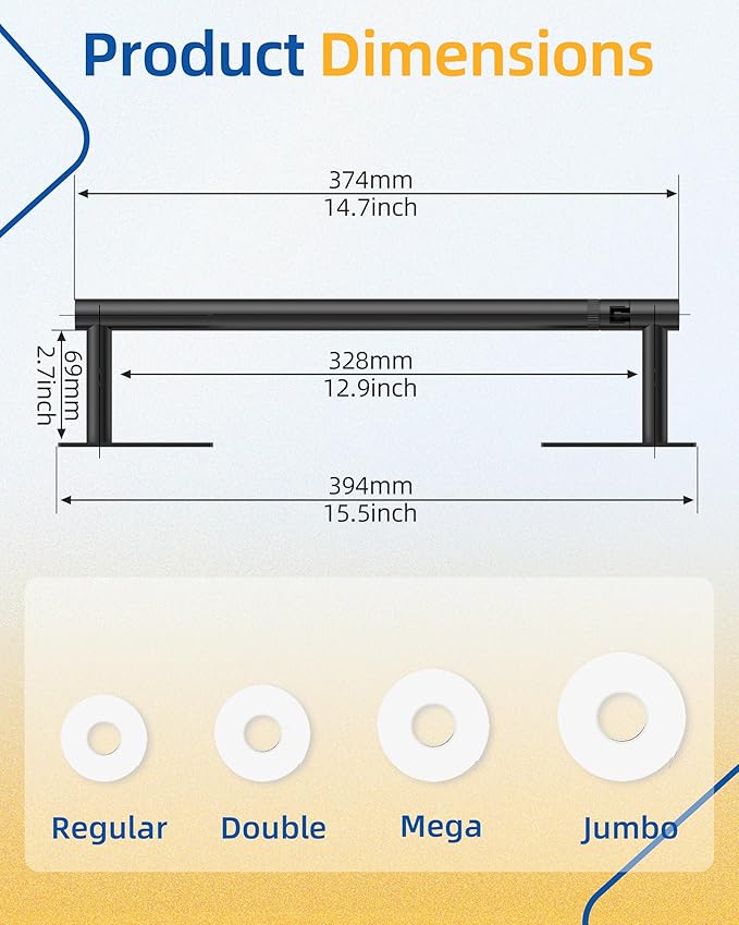 RUACQ Paper Towel Holder Under Cabinet, Wall Mounted or Adhesive Stainless Steel Paper Towel Holder,Round Base Paper Towel Rack for Kitchen, RV, Bathroom (Matte Black)