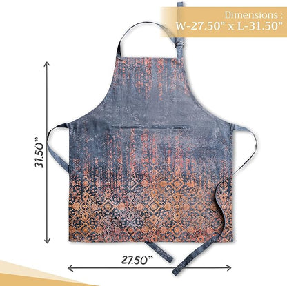 Maison d' Hermine 100% Cotton Apron for women with Pocket Kitchen Chef Apron for Men Cooking Mothers Day Gifts