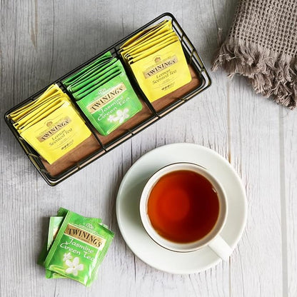 WILDMOS Tea Bag Organizer,Iron Wire Basket with Wooden Base.Tea Storage Containers with 3 Slots,Sugar Packet,Tea Bar Accessories for Countertop Cabinet Drawer. - Image 5