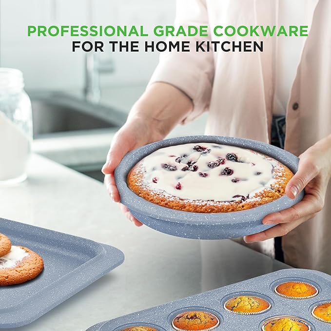 NutriChef 22‑Piece Non‑Stick Ceramic Pots and Pans Set – For All Cooktops Including Induction – PTFE & PFAS Free, Includes Bakeware & Utensils - Image 7