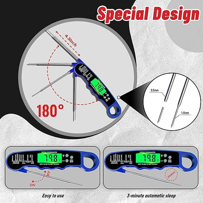 Stocking Stuffers for Men Women Adults: Meat Thermometer Digital, Instant Read Meat Thermometer with Backlight & Magnet for Kitchen, Beef, Grill, Turkey,IP67 Waterproof Cooking Thermometer - Image 6