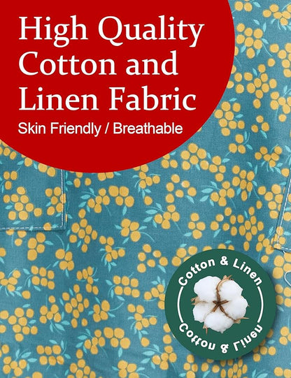 Cozy Adjustable Cross Back Aprons for Women with Pockets Cotton Linen Cooking Kitchen Baking