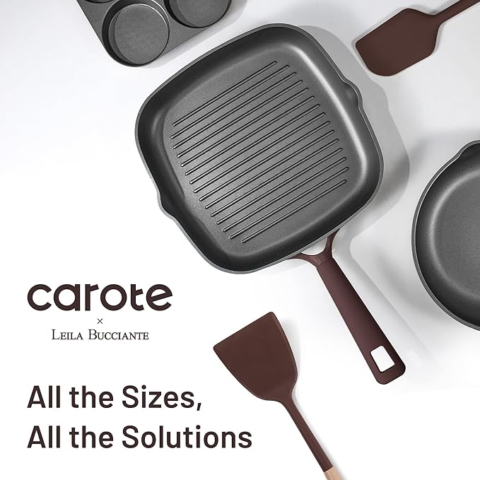 CAROTE 31PCS Pots and Pans Set, Nonstick Cookware Set Kitchen Non Stick Induction Titanium Cookware Non-toxic Granite Cooking set, PFOA Free - Image 7