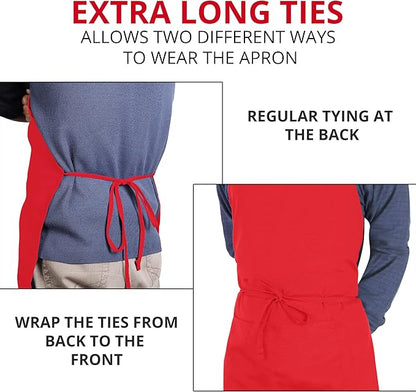 Utopia Kitchen 10 Pack Bib Apron Adjustable with 2 Pockets, Water and Oil Resistant, Cooking Kitchen Chef Apron for Women Men - Image 5