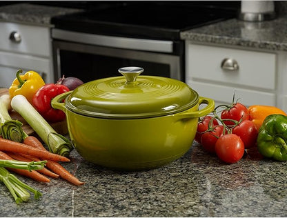 Mercer Culinary Enameled Cast Iron Round Dutch Oven, 6 qt., Avocado - Image 8