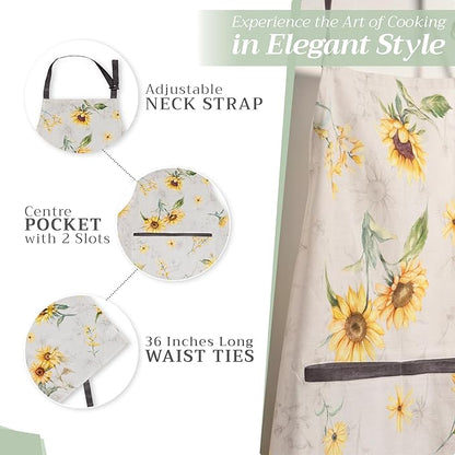 Maison d' Hermine 100% Cotton Apron for women with Pocket Kitchen Chef Apron for Men Cooking Mothers Day Gifts - Image 6