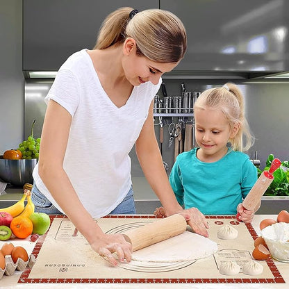 2 Pack Non Stick 26''x16'' Extra Large Thick Silicone Pastry Mat and 16''x11'' Cooking Mats, Double Measures Scale for Non-slip Silicone Baking Sheet,Counter Mat, Dough Rolling, Reusable Bakeware Mats - Image 7
