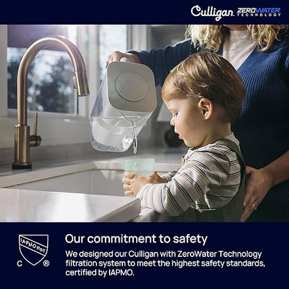 Culligan with ZeroWater Technology 23-Cup Water Filter Dispenser – Includes 5-Stage Advanced Water Filter, Certified to Reduce Lead, Total PFAS (Forever Chemicals), Mercury, Fluoride, and Chlorine