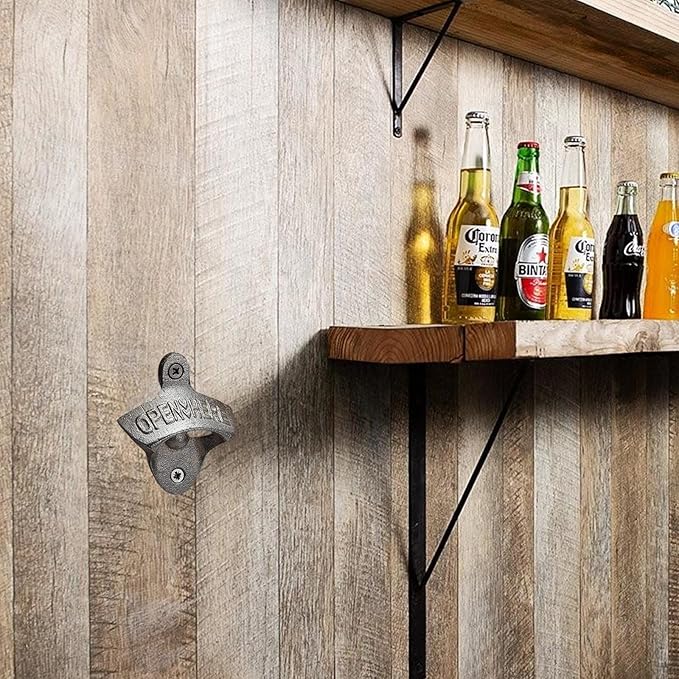 ZOOFOX 12-Piece Wall Mounted Vintage Metal Bottle Opener for Bar, KTV, Home and Outdoor - Image 6