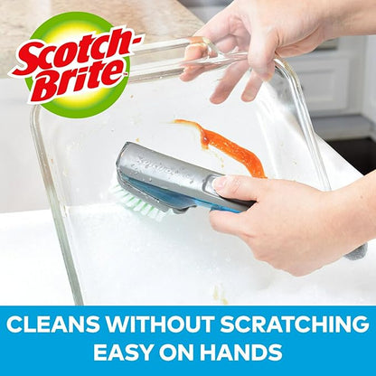 Scotch-Brite Odor Resist Soap Control Dishwand Brush, Non-Scratch Cleaning Brush with Scraper, Stands Upright (Pack of 4) - Image 5