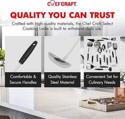 Chef Craft Select Cooking Ladle, 11.5 inch, Stainless Steel - Image 6