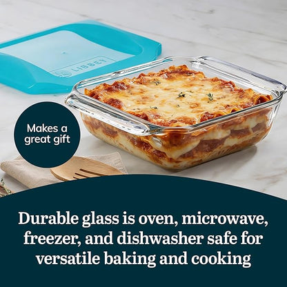 Libbey Baker’s Premium 2 Piece Glass Baking Dish Set, Stackable Casserole Dish with Lid Set, Baking Glassware for Casseroles, Lasagna, Brownies - Image 5