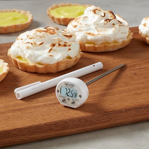 Taylor Instant Read Digital Meat Thermometer for Grill, BBQ & Kitchen, NSF Approved, Fast Internal Temperature Readings, F/C Switchable Display, Battery Included, Pocket Sleeve Clip, White - Image 5