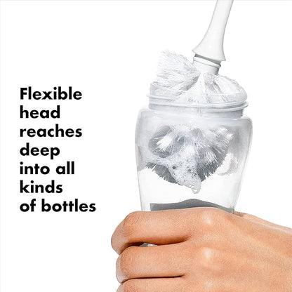 OXO Tot Bottle Brush with Nipple Cleaner, Gray - Image 4