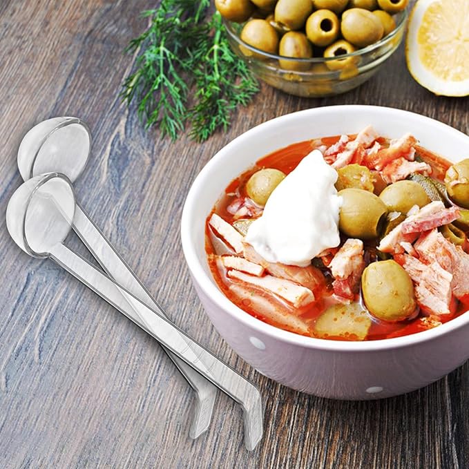 20 PCS 1 oz Plastic Soup Ladle with 7 Inches Long Handle, Mini Ladle Spoon for Serving Salad Dressings Punch Bowl Sauces and Toppings（Transparent）