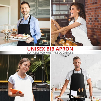 Utopia Kitchen 2 Pack Bib Apron, Adjustable with 2 Pockets, Water and Oil Resistant, Cooking Kitchen Chef Apron for Women Men - Image 5