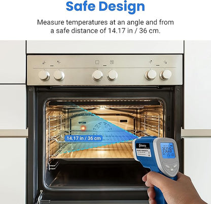 Etekcity Infrared Thermometer Laser Temperature Gun 1080, -58°F~ 1130°F for Meat Food Candy Pizza Oven, Heat Gun for Cooking, Kitchen, Fridge, Reptile, BBQ, HAVC, Adjustable Emissivity & Max Measure - Image 10