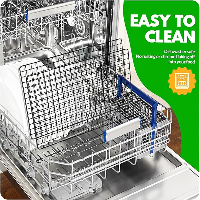 2 PCS Cooling Racks for Cooking and Baking, 14.8x10 Inches Stainless Steel Cooling Rack, Sheet Pan with Wire Rack for Baking Sheet, Bacon Rack Oven Safe Fits Jelly Roll Sheet Pan - Image 5