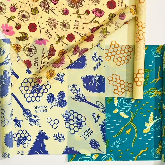 Bee's Wrap Beeswax Wraps for Food - Cut to Size 14x52" Beeswax Wrap Roll - Plastic Free Made in USA Reusable Natural Food Wrap - Fresh Fruit - Image 5