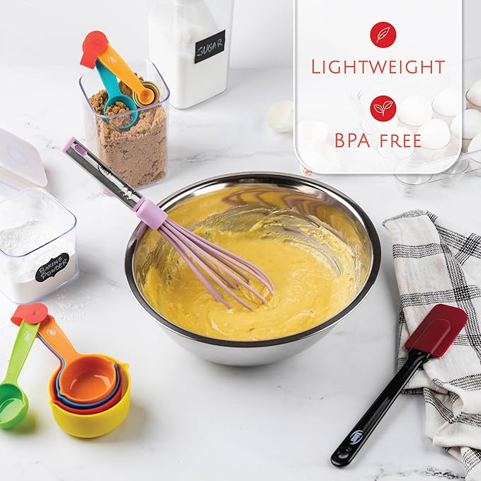 Kitchen Utensils Set 35 PCS Cooking Utensils Set, Nonstick and Heat Resistant Nylon Stainless Steel Silicone Spatula Set - Kitchen Gadgets Home Essentials Kitchen Accessories, Apartment Must Haves - Image 6
