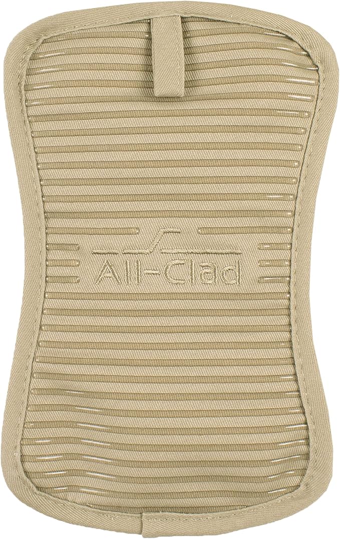 All-Clad Premium Pot Holder & Hot Pad: Heat Resistant to 500 Degrees - 100% Cotton, 10"x6.25" Hot Pad for Kitchen and Barbeque, (1-Pack), Cappuccino - Image 3