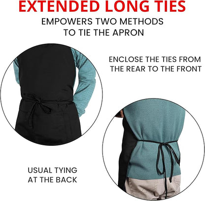 Utopia Kitchen 10 Pack Bib Apron Adjustable with 2 Pockets, Water and Oil Resistant, Cooking Kitchen Chef Apron for Women Men - Image 5