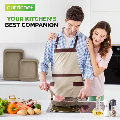Nutrichef 22-Piece Marble Non-Stick Cookware and Bakeware Set - Professional Home Kitchen Collection with Multi-Sized Pots, Pans, and Heat-Resistant Tools - Image 7