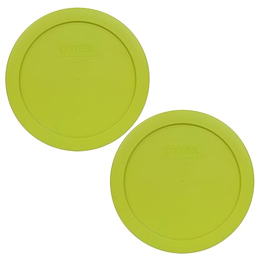 Pyrex 7201-PC 4-Cup Edamame Green Food Storage Lid (2- Pack) - Made in USA by Pyrex