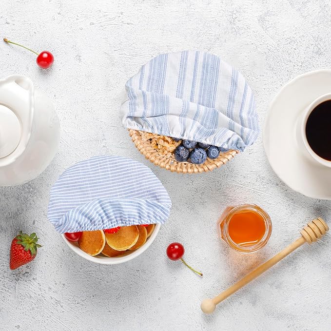 Reusable Bowl Covers, 5 Size Stretch Cloth Bowl Covers for Bread Proofing, cloth Fabric bowl Cover for Food Fruits Leftover (N)