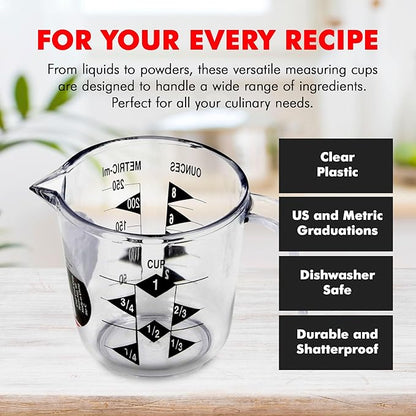 Chef Craft Select Plastic Measuring Cup, 1 Cup Capacity, Clear - Image 4