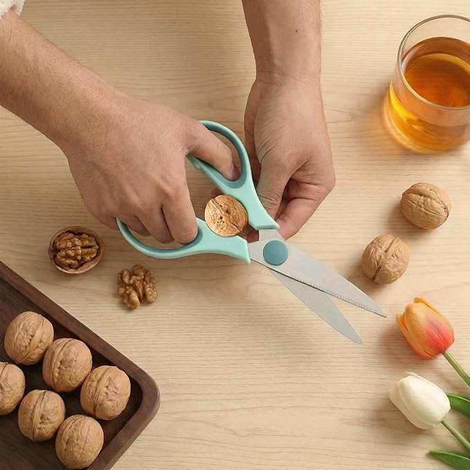 Mr. Pen- All Purpose Kitchen Shears with Protective Sheath, 8 Inch, Dishwasher Safe, Stainless Steel Food Scissors with Micro-Serrated Blades, Durable Utility Kitchen Shears, Teal - Image 6