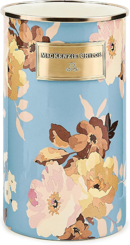 MACKENZIE-CHILDS Enamel Utensil Holder, Stylish Kitchen Countertop Organizer, Wild Rose Slate by MacKenzie-Childs