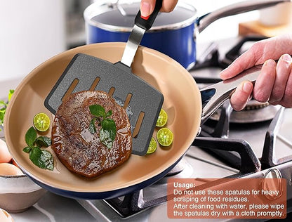 Mixed 5 Piece Silicone Spatula Set, 600F Heat-Resistant No-Melt Rubber Spatula Handle and Blade - Kitchen Cooking Utensils for Nonstick Cookware, Spatula Turner for Egg,Pancake,Burger- Dishwasher Safe - Image 3