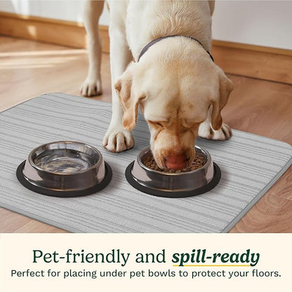 Cuisinart Dish Drying Mats for Kitchen Counter - (2) 18" x 24" Ultra Absorbent Dish Drying Mat XL - Foldable, Machine Washable, Fast Drying Dish Mat (Horizontal Stripes) - Image 5
