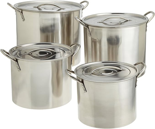 Star Crafts 4 Piece Stainless Steel Stock Pot Cookware Set Contains 4 Stockpots and 4 lids