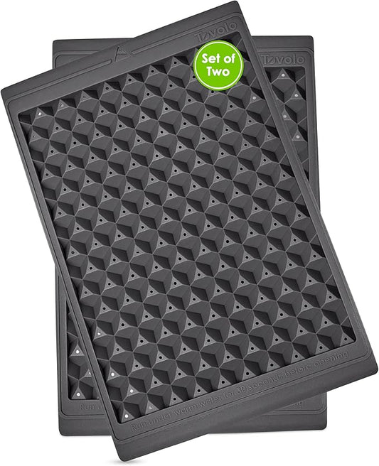 Tovolo Mini Ice Cube Tray Set with Twist and Release Mini Nugget Ice Cube Trays, BPA Free Silicone Mini Ice Tray with Storage Bin and Mini Scoop, Stackable Dishwasher Safe Mini Ice Cube Trays by Tovolo