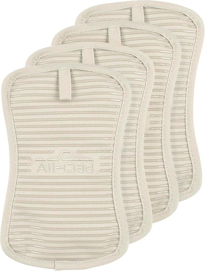 All-Clad Premium Pot Holder & Hot Pad: Heat Resistant to 500 Degrees - 100% Cotton, 10"x6.25" Hot Pad for Kitchen and Barbeque, 4-Pack, Almond - Image 2