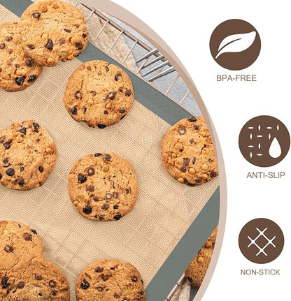 Macaron Silicone Baking Mat, 3 Pack Reusable Baking Mat, Non-Stick, Food Safe Silicone Cookies Sheets for Baking - Image 3