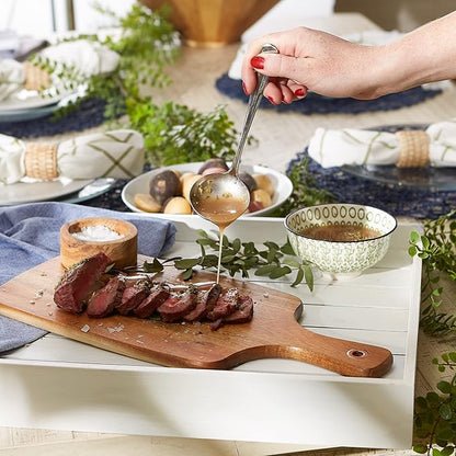RSVP International Endurance Flatware Collection Stainless Steel, Dishwasher Safe, Gravy Ladle