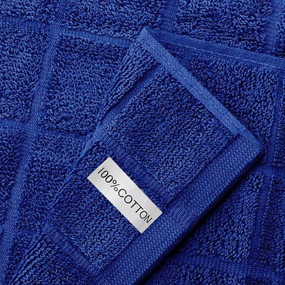 Oven Mitts Pot Holders Sets/Kitchen Towels and Dishcloths, Oven Gloves Kitchen Dish Towels 500 Degree Heat Resistant Potholders with Non-Slip Silicone Surface for Cooking, Grilling, Baking-Royal Blue - Image 6