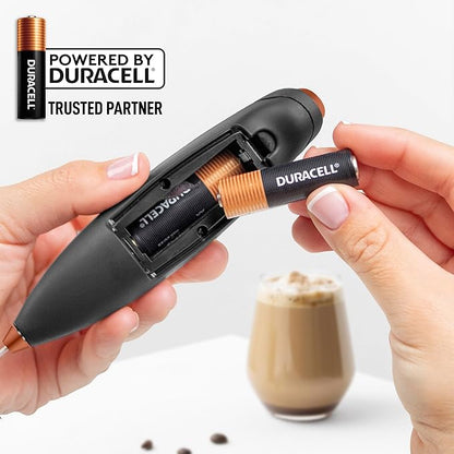 Zulay Kitchen Whisk Milk Frother with 4 Duracell Batteries - Powerful Handheld Foam Maker for Coffee, Lattes, Matcha, Hot Chocolate & Cappuccinos - Whip Creamy Froth in Seconds - Image 6