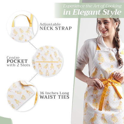 Maison d' Hermine 100% Cotton Apron for women with Pocket Kitchen Chef Apron for Men Cooking Mothers Day Gifts - Image 5