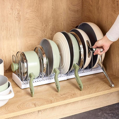 YouCopia StoreMore Expandable Pan and Lid Rack with Steel Wires, 12.5"-22" Wide Adjustable Pan Organizer for Kitchen Cabinet Storage, Premium Edition - Image 7